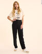 Black cotton linen suit pants I.Code-2