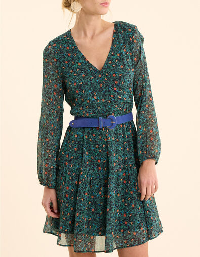 Robe verte imprim&eacute; fruits d'&eacute;t&eacute; I.Code