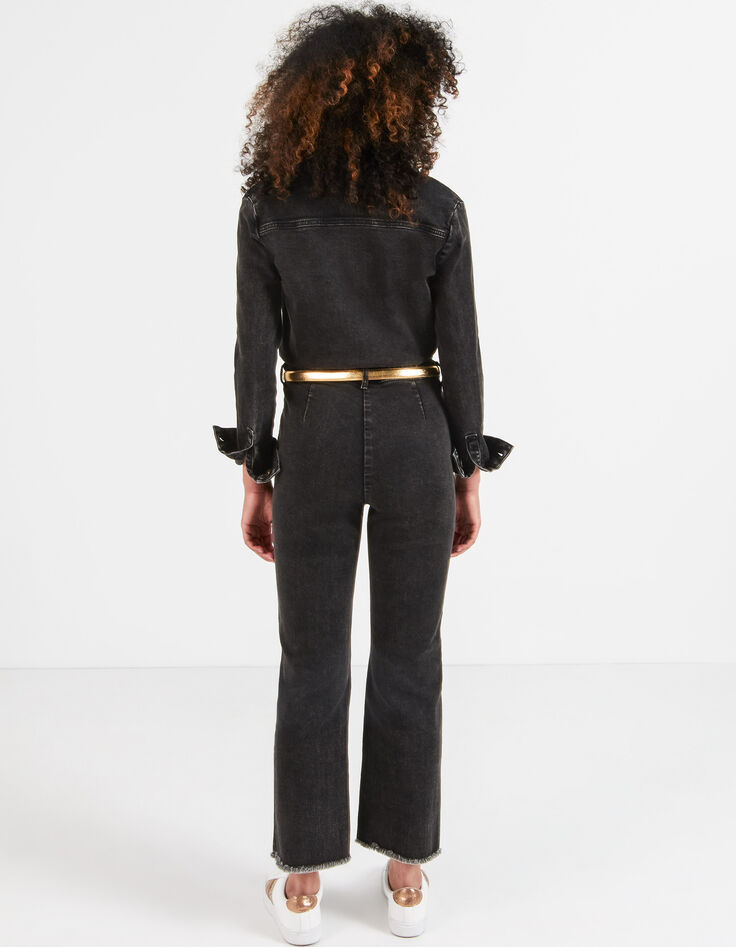 Combinaison longue en jean noire I.Code-2