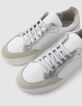 Lage sneakers nikkel, wit en grijs I.Code-1