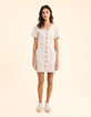 Robe en jean écru surpiqûres ocre I.Code-3