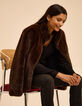 I.Code brown cocooning coat-7