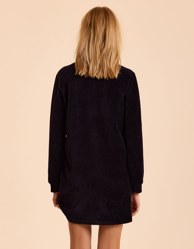 I.Code navy corduroy dress-3