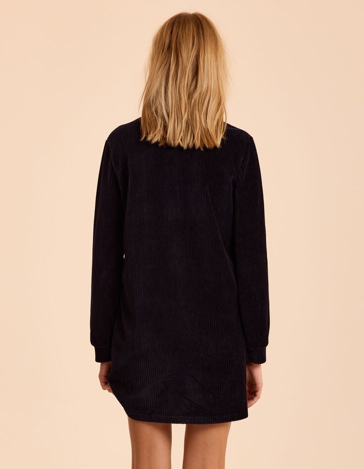 I.Code navy corduroy dress-3 I.Code navy corduroy dress-3