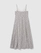 Vestido blanco estampado cashmere I.Code-5