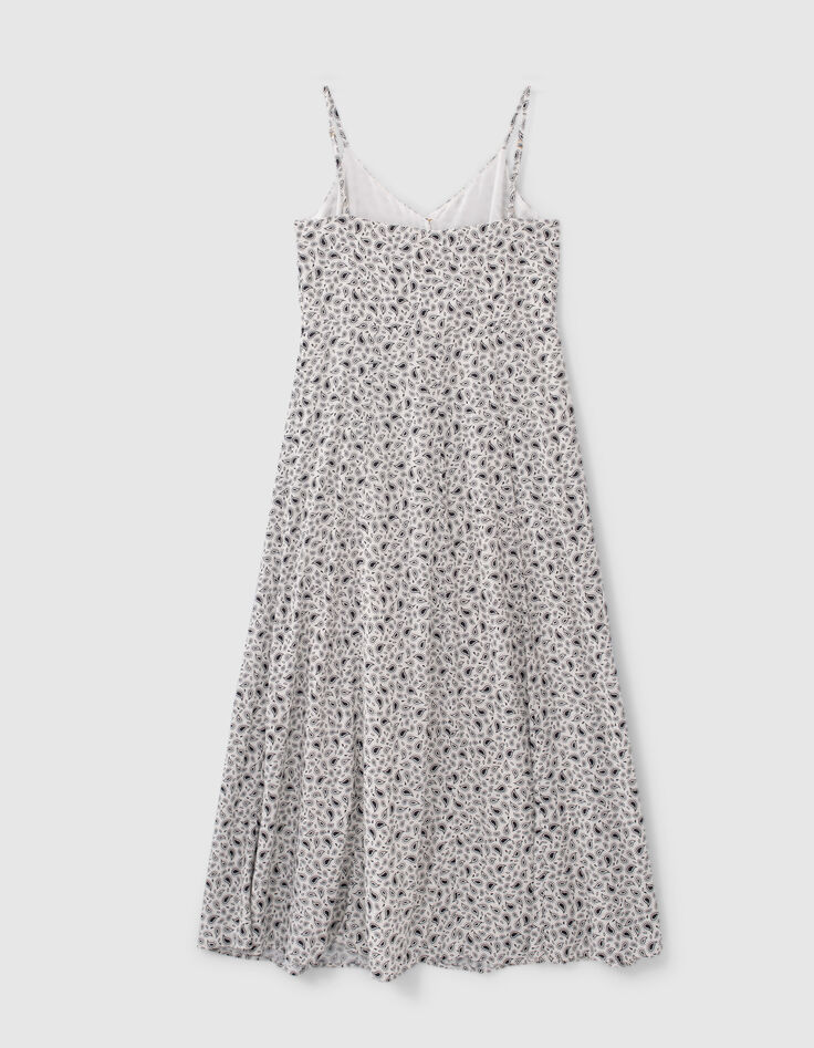 Vestido blanco estampado cashmere I.Code-5
