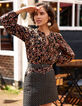 I.Code black short skirt with Boho Indian mix print-7 I.Code black short skirt with Boho Indian mix print-7