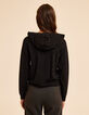 I.Code black lurex knit hoodie-3
