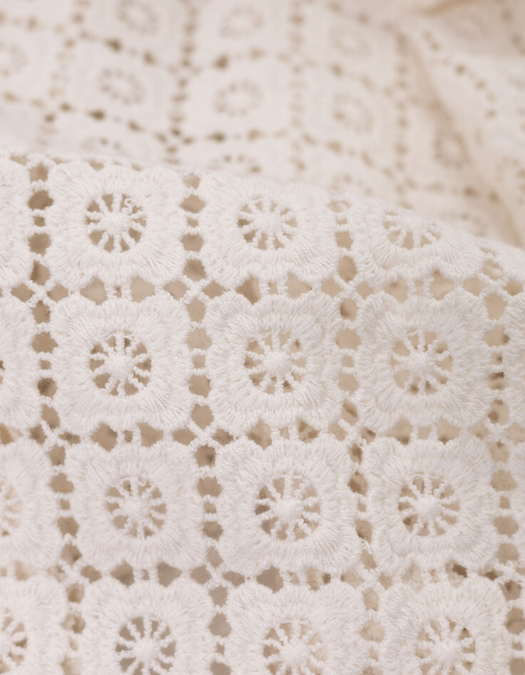 Top écru tout dentelle façon crochet I.Code-9