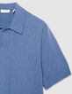 Poloshirt kurzarm blau geflammt Mesh Herren-7