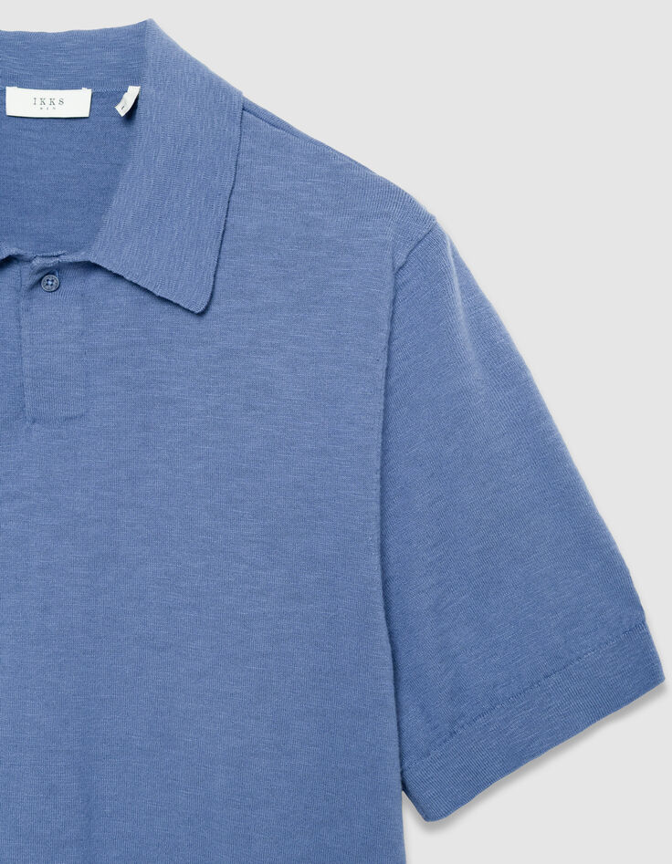 Poloshirt kurzarm blau geflammt Mesh Herren-7