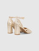Sandales dorées en cuir à talon I.Code-5