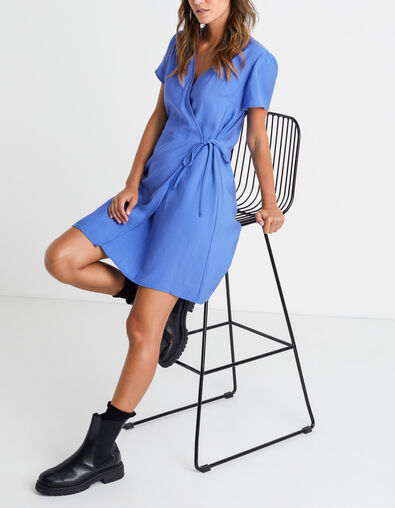 Robe cache-cœur blue flash I.Code