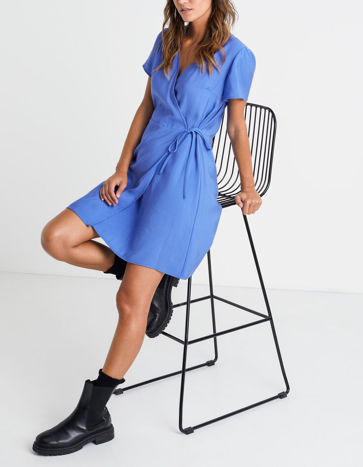 Robe cache-cœur blue flash I.Code-1