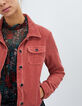 Rosenholzfarbene Cordsamtjacke I.Code-4