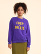 Purple sweatshirt with I.Code message-4