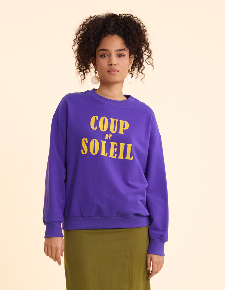 Purple sweatshirt with I.Code message-4