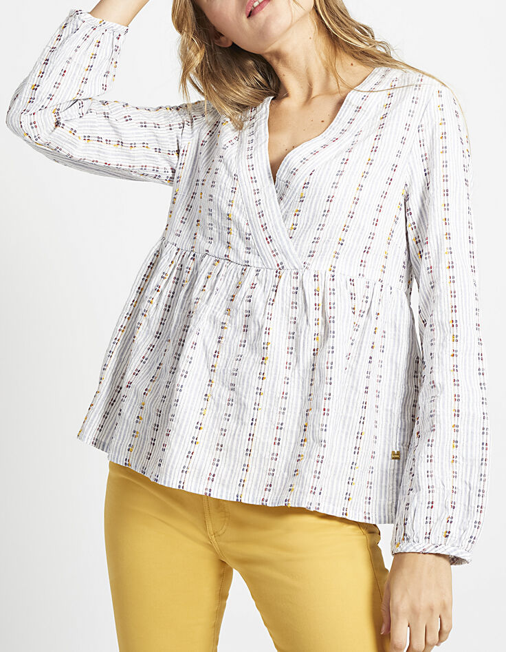 Top blanco roto rayas de colores-2