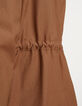 Parka 2 en 1 caramelo con plumas sin mangas I.Code-4