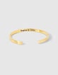 Bangle Up x I.Code engraved gold metal fine bangle-3