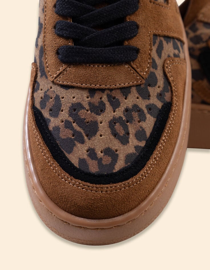 I.Code camel suede trainers with leopard motif-2 I.Code camel suede trainers with leopard motif-2