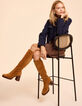 I.Code navy fur-lined woolcloth short coat-6