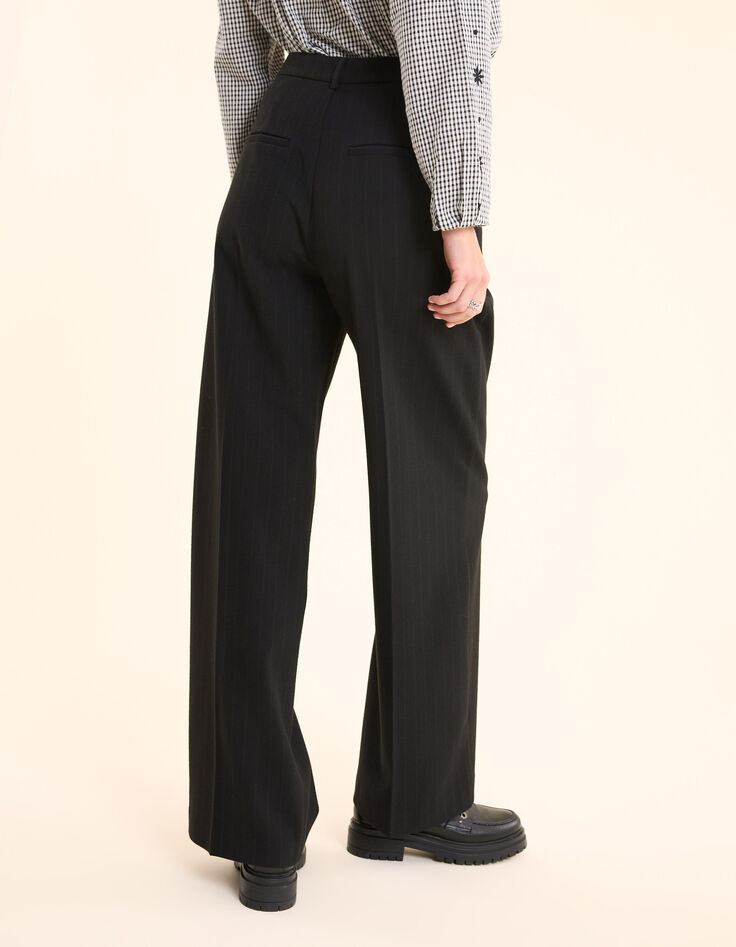 Pantalon de costume noir rayures tennis bleues I.Code-5