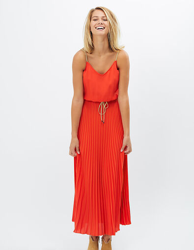Robe longue pavot plissée I.Code