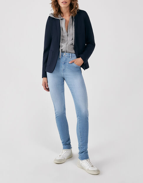 Blaue Damenjeggings im Slim-Fit mit Sculpt-up-Effekt - IKKS