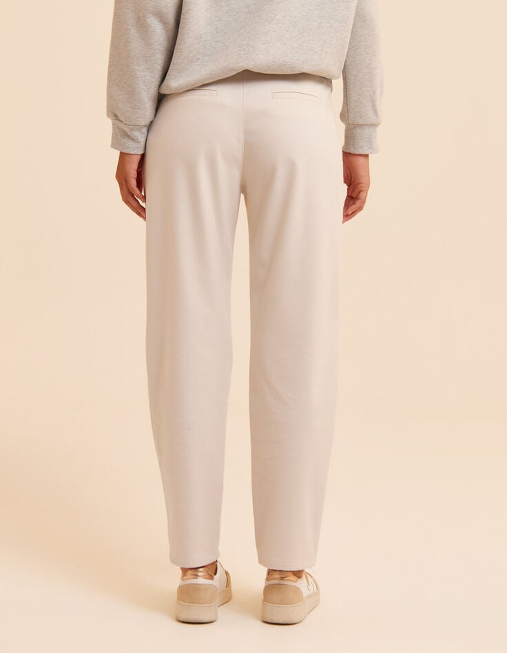 I.Code ecru cargo-style straight trousers-3 I.Code ecru cargo-style straight trousers-3