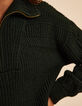 Pull camionneur vert tricot fantaisie I.Code-5