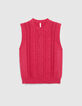 Jersey magenta punto sin mangas I.Code-3