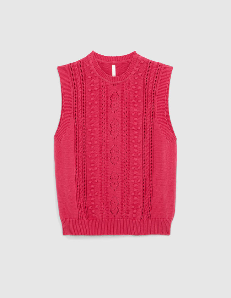 Jersey magenta punto sin mangas I.Code-3