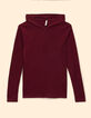 I.Code burgundy hooded T-shirt with zipped neck-5