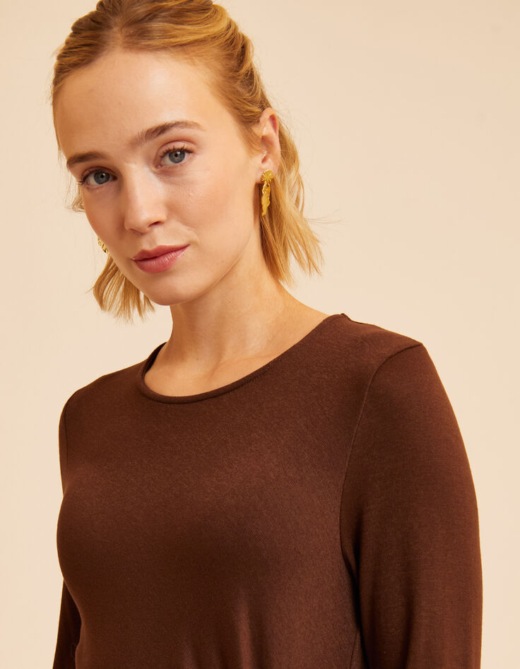 I.Code brown long tube dress to tie on side-6 I.Code brown long tube dress to tie on side-6