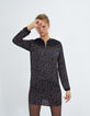 Robe noire imprimé graphique I.Code-2