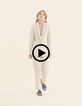 Ecru Blazer mit Blümchenprint I.Code-2