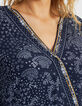 Robe marine imprimée foulard I.Code-2