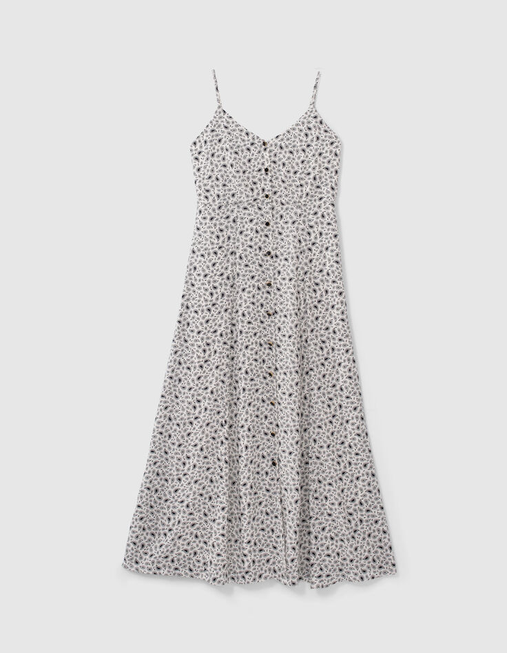 Vestido blanco estampado cashmere I.Code-1