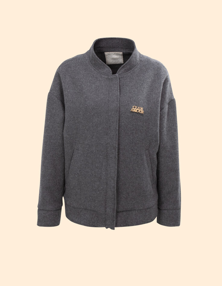 I.Code charcoal varsity-style coat-6