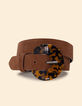 Ceinture camel cuir velours boucle écaille I.Code-1
