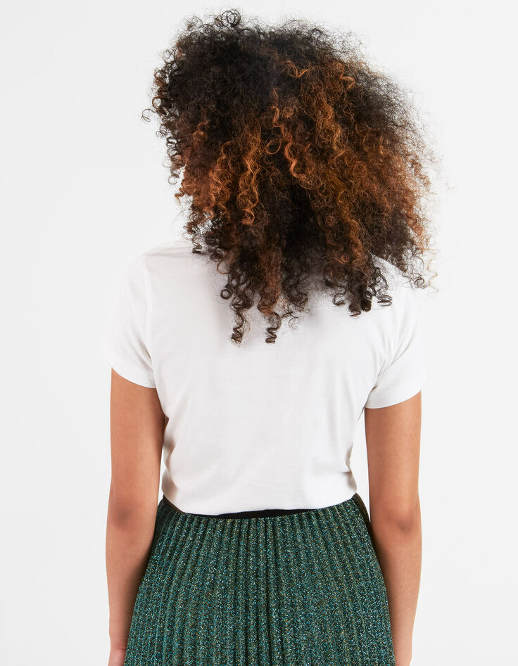 Tee-shirt blanc cassé bio visuel bureau I.Code -3