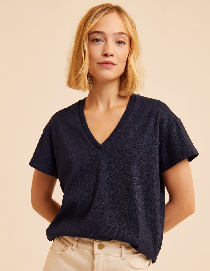 I.Code blue knit T-shirt-1 I.Code blue knit T-shirt-1