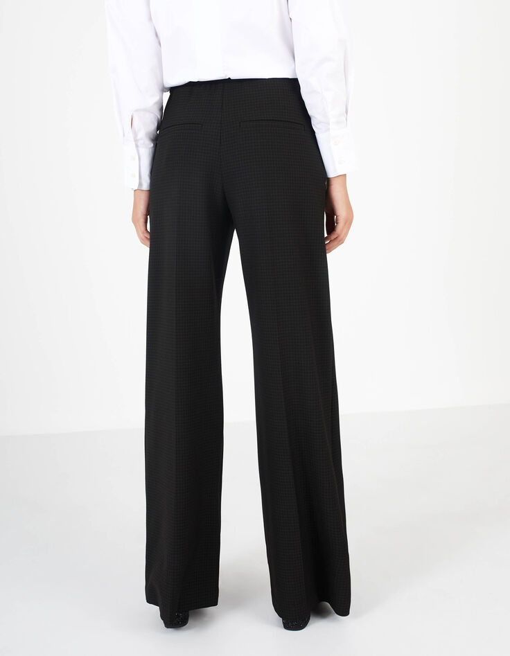 Pantalon large kaki élastiqué à carreaux I.Code-4