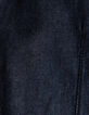 Mujer mono ancho de denim crudo sin mangas-10