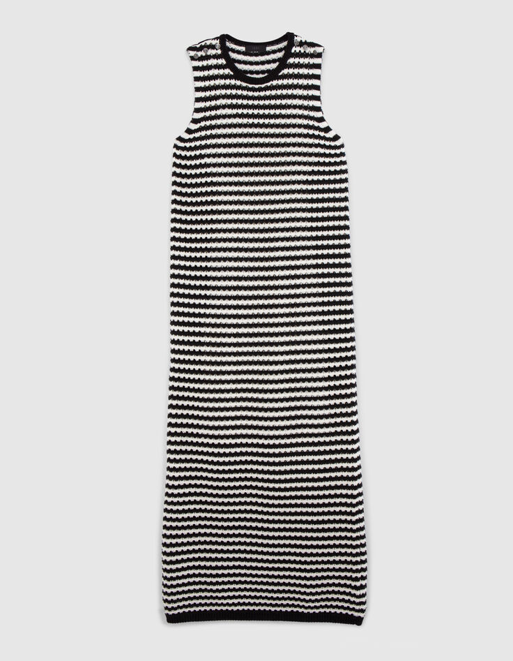 Langes Damenmatrosenkleid aus Ajours-Strick-6