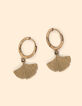 I.Code ginko leaf hoop earrings-1
