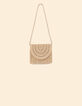 Beige Handtasche aus geflochtenem Papierstroh I.Code-3