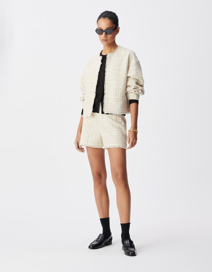 Rosa Tweedjacke in &Uuml;bergr&ouml;&szlig;e Damen-2