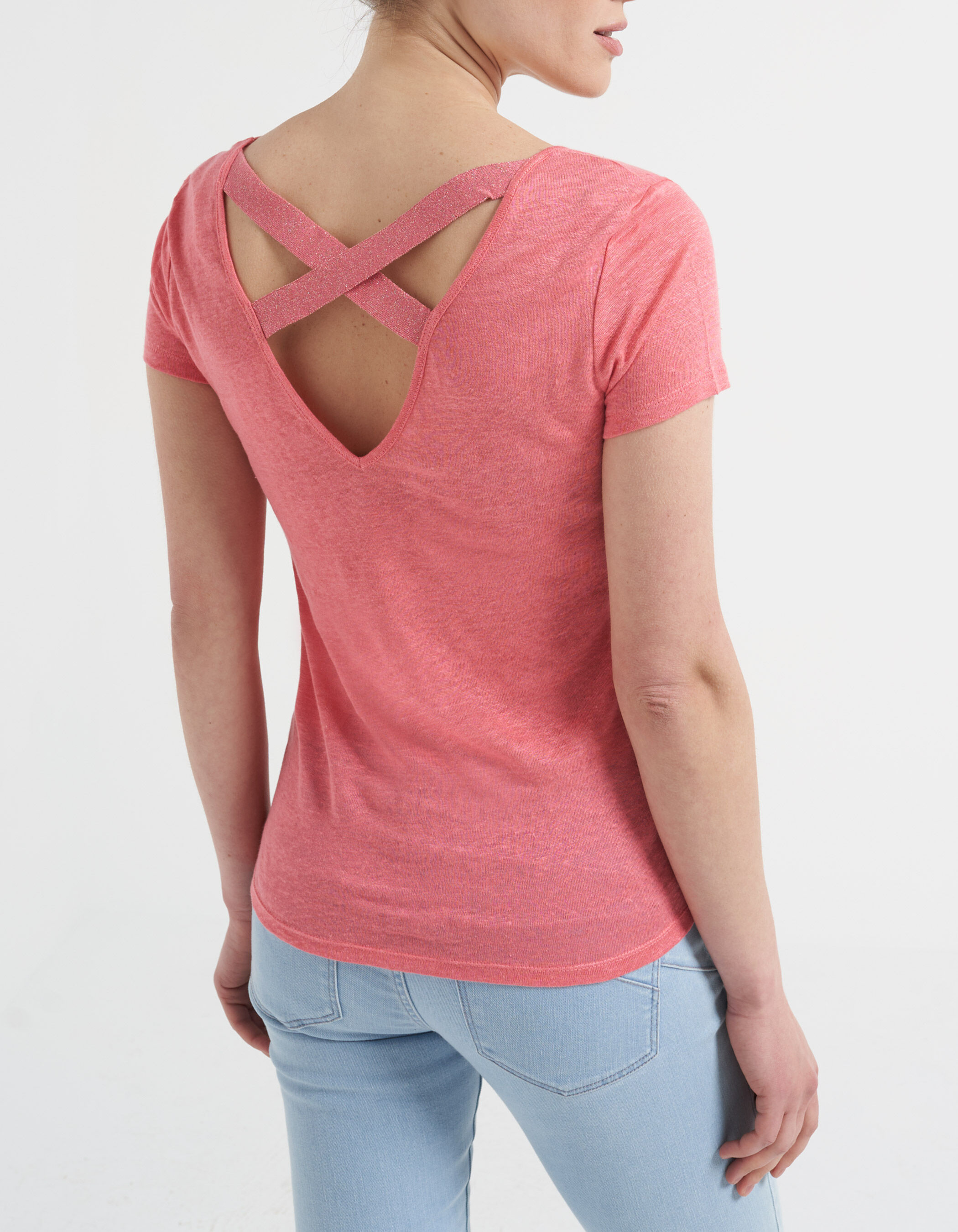 T shirt rose bonbon cheap